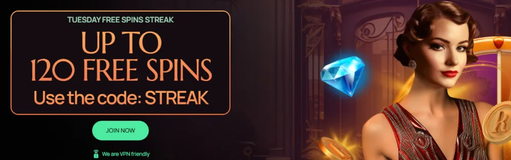 Προώθηση δωρεάν περιστροφών Ritzo Τρίτης με έως 120 περιστροφές